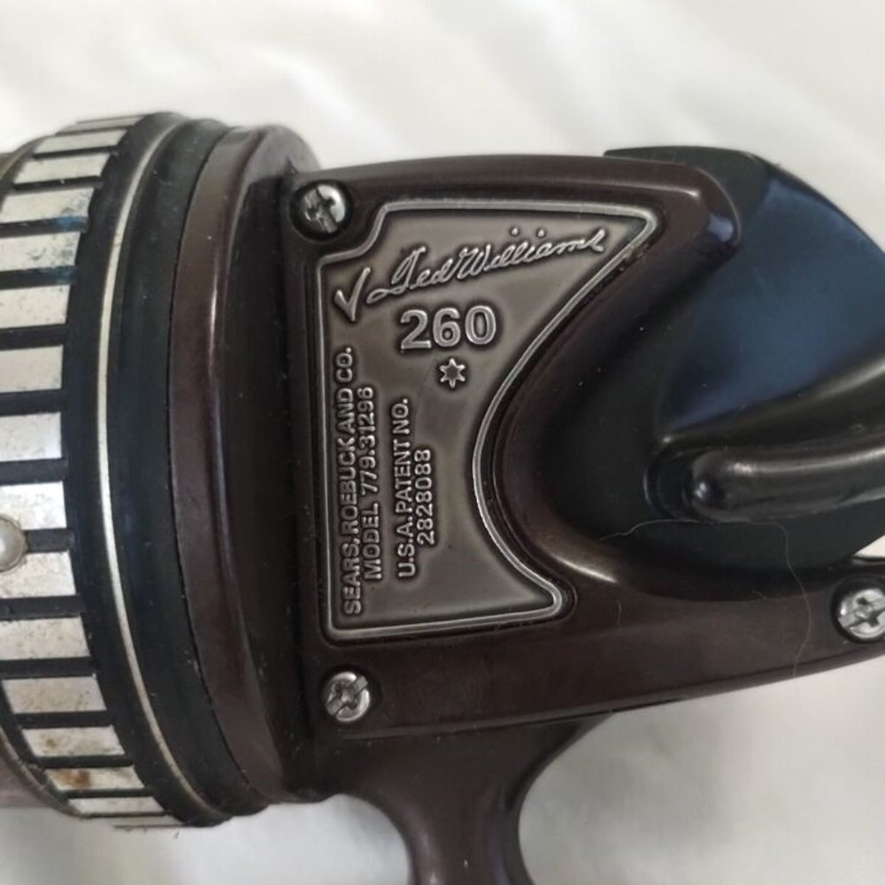 Vintage Ted Williams Model No. 260 Fishing Reel - Sears Roebuck -Built Well